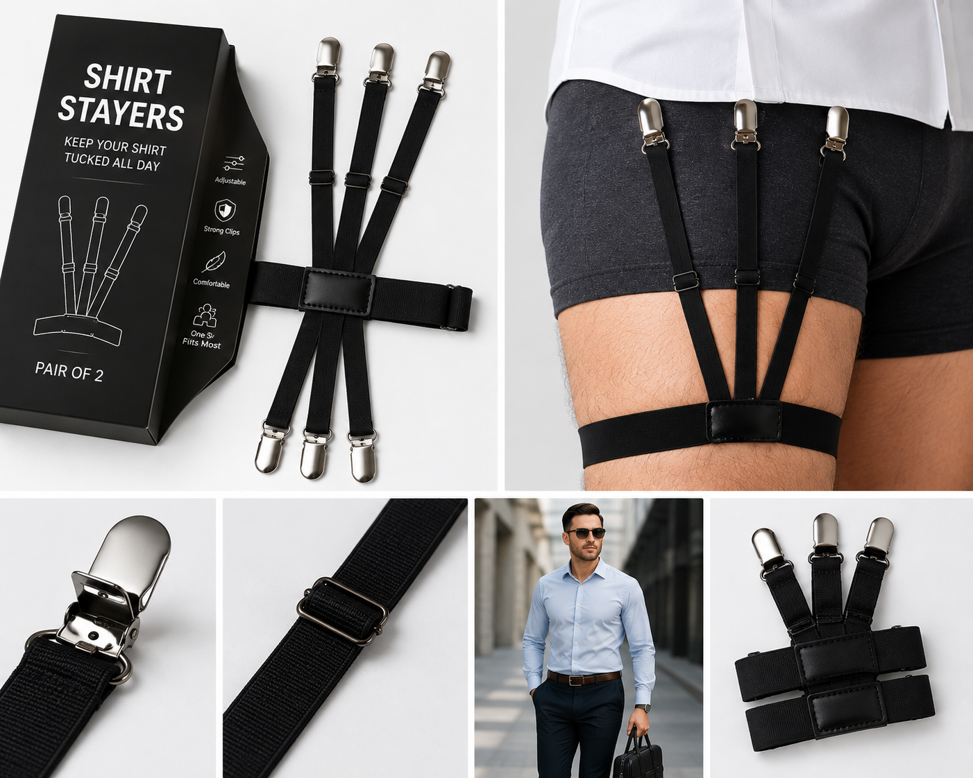 Imported Shirt Stays For Men ( Pair of 2 )